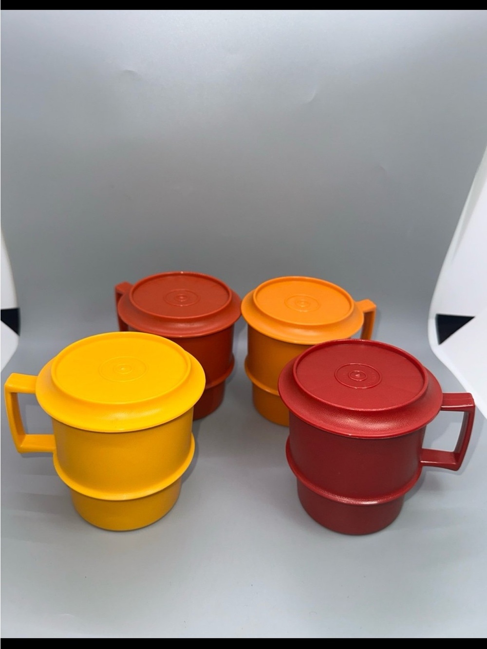 Tupperware Vintage Stacking Coffee Cups
With Lids/Coasters Set Of 4 - Picture 10 of 10